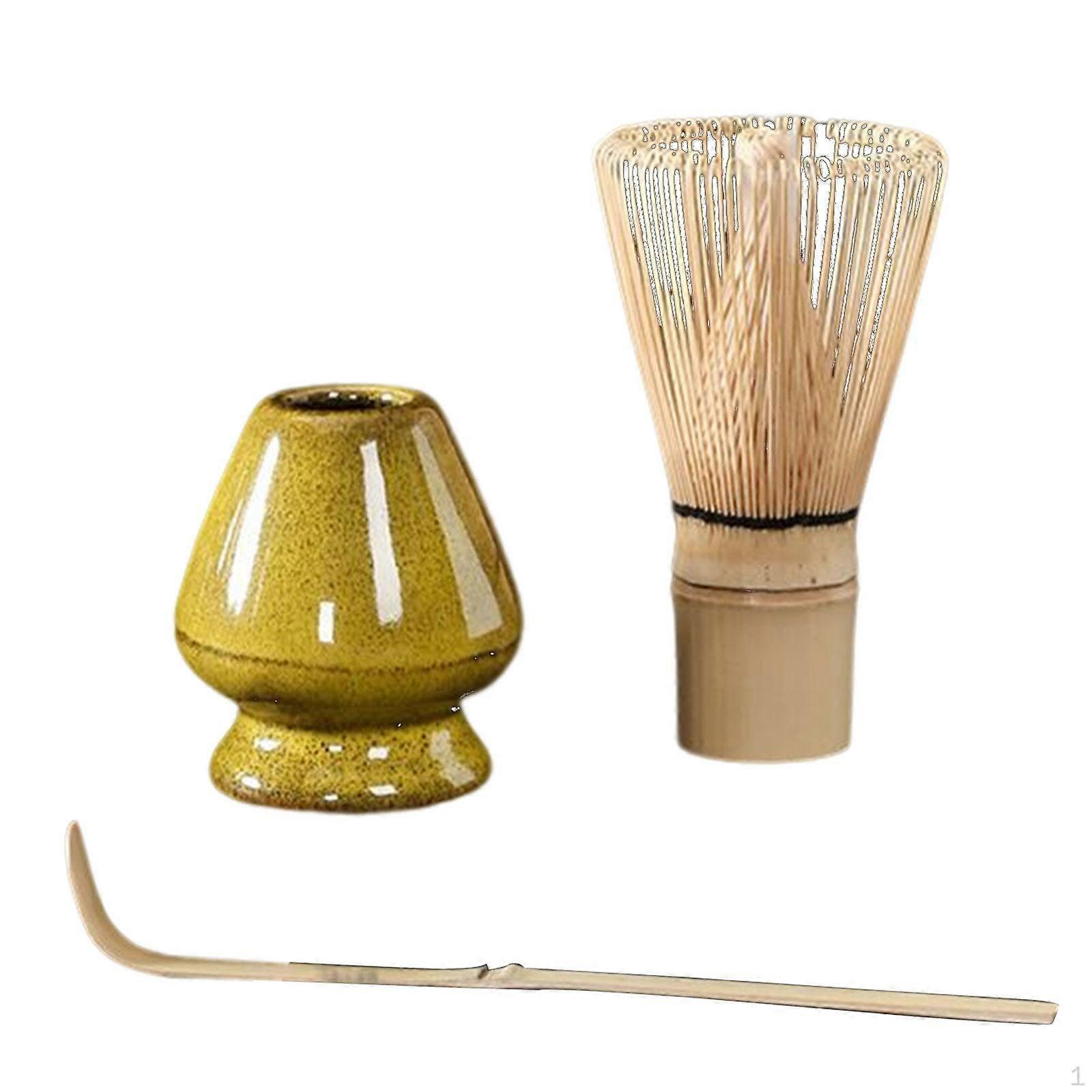 3 Pieces Japanese Matcha Ceremony Set Handmade Tea Making Tools for Party Room
