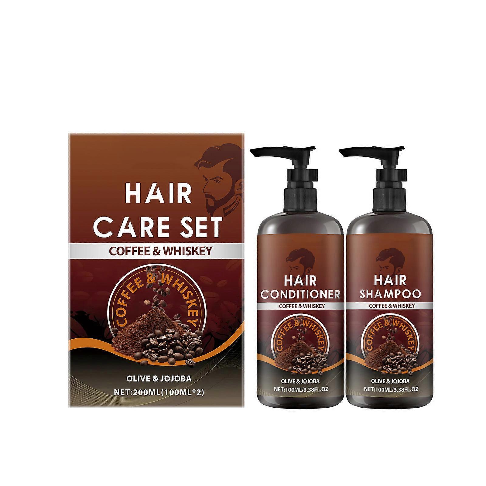 Coffee And Whiskey Mens Shampoo And Conditioner Set 200ml Hypoallergenic