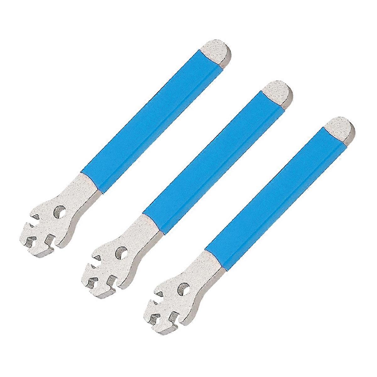 3Pcs Bike Spoke Wrench Adjustment Corrector Installation of Steel Spoke Cap Tool