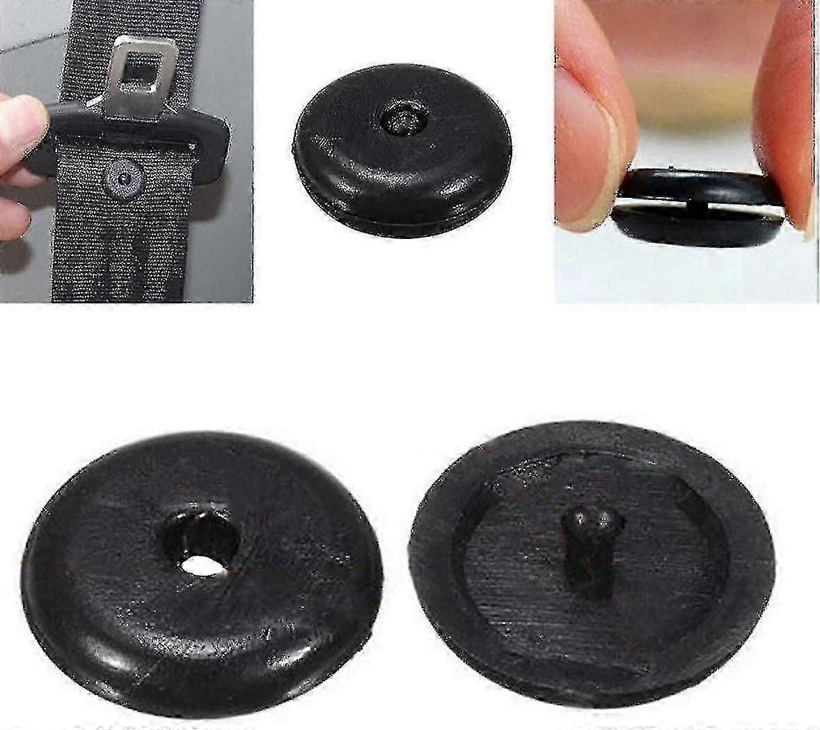 5 قطع أسود البلاستيك حزام الأمان سدادة مقاطع لأحزمة مقاعد السيارة