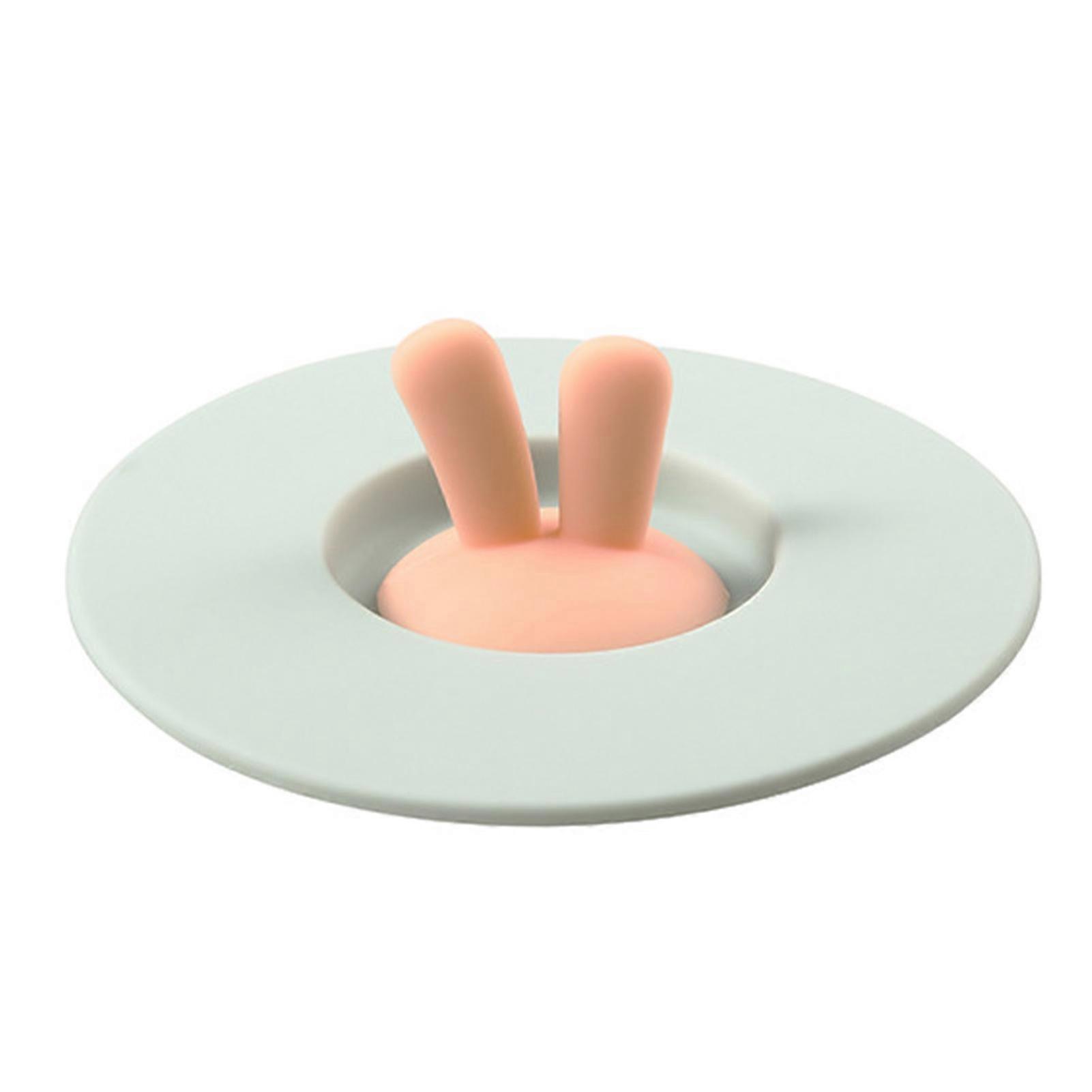 Silicone Cup Cover Rabbit Shape Dustproof Airtight Seal for Standard Mugs and Cups, Creative Kitchen Accessory