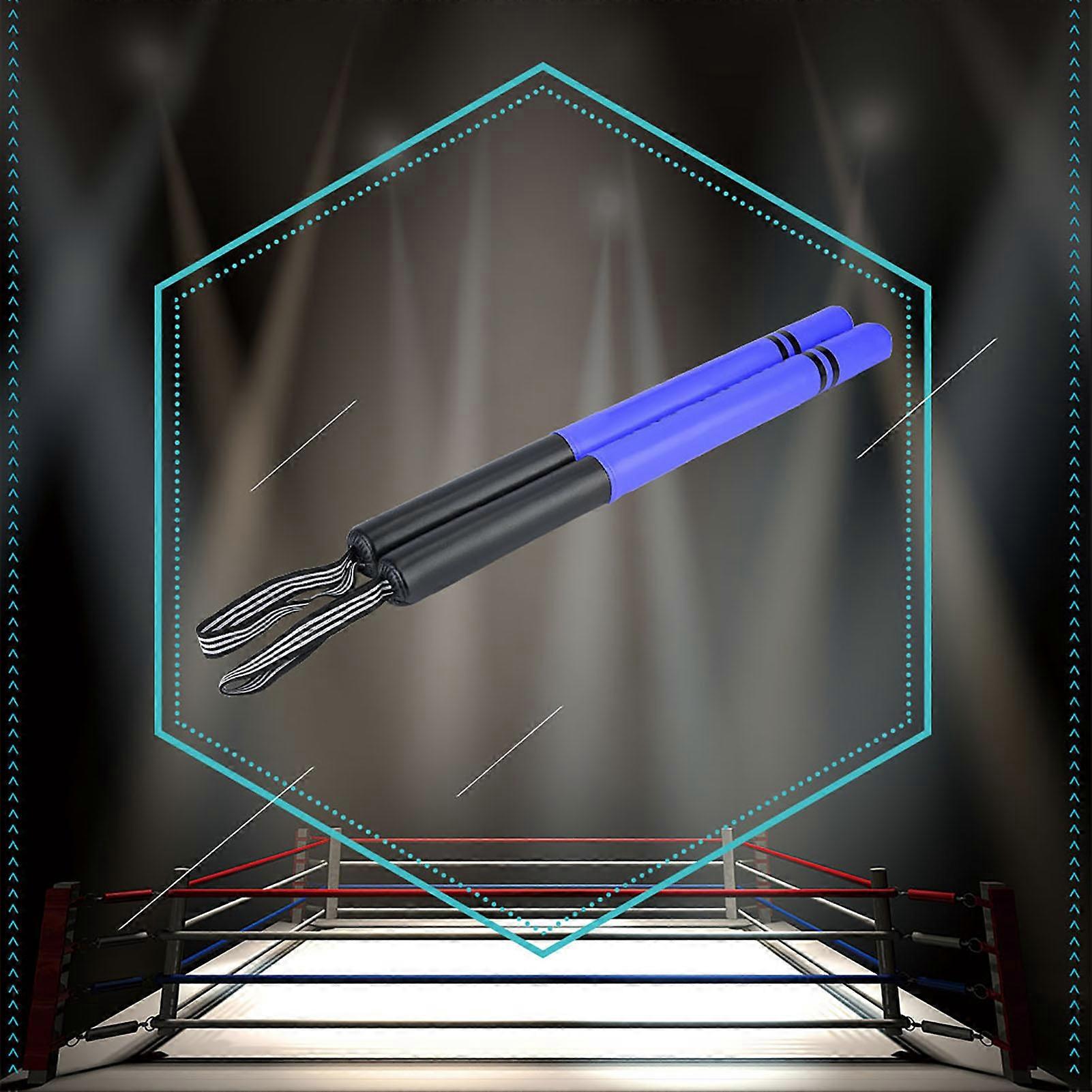 Boxing Stick Target Training Tool 59cm x 4cm Blue PU Leather Set