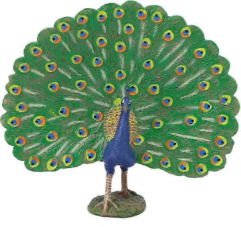 Home decoration ornaments simulation solid peacock model toy