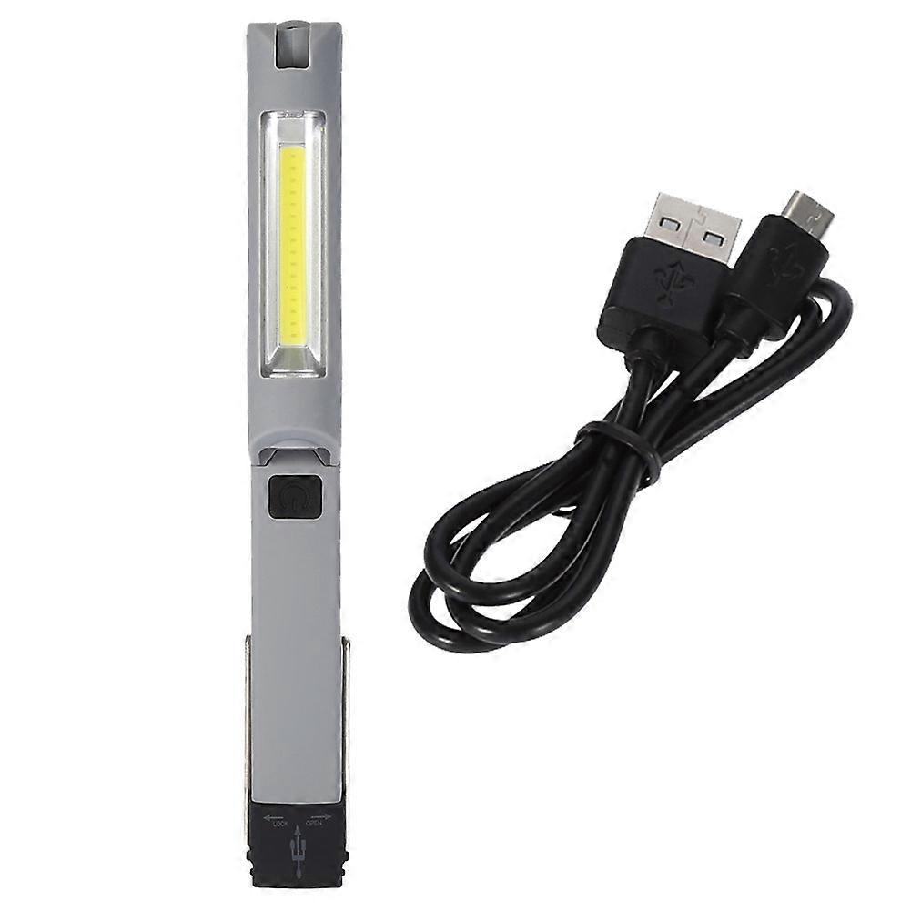USB Charging Folding COB LED Work Light and Emergency Lamp, Portable, Rechargeable, Brightness Adjustable, Compact Design