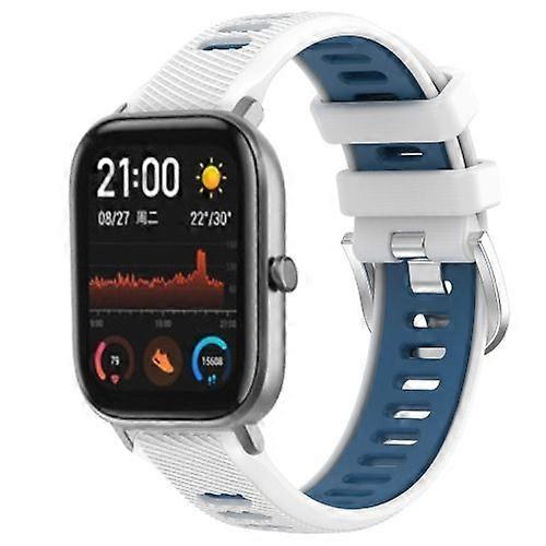 Pentru Amazfit GTS 22mm Cross Texture Two Color Silicon Steel Cataramă Band