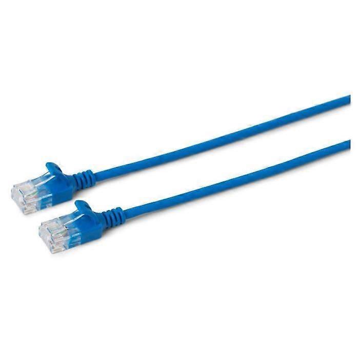 Cable de red - MICRO CONNECT - U/UTP CAT6A - 0.3M - Slim - Azul