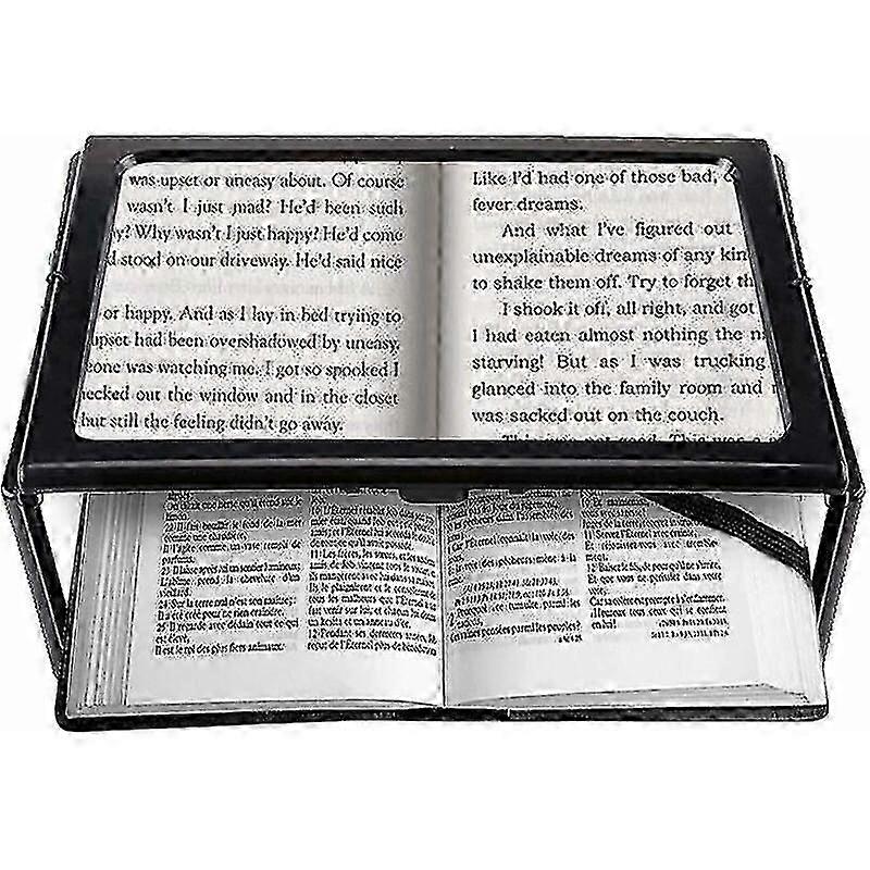 Loupe de lecture A4 mains libres avec 12 lumières LED et objectif 2,5x - idéale pour les personnes âgées