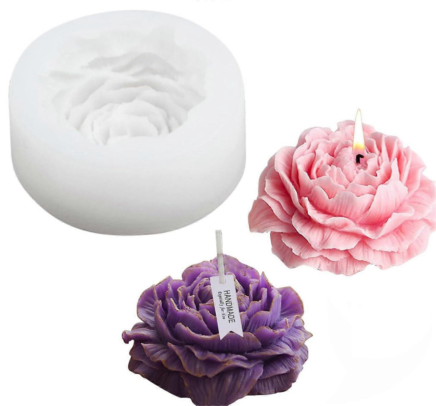 Modeling tool candle mold silicone peony flower candle casting molds for crafting