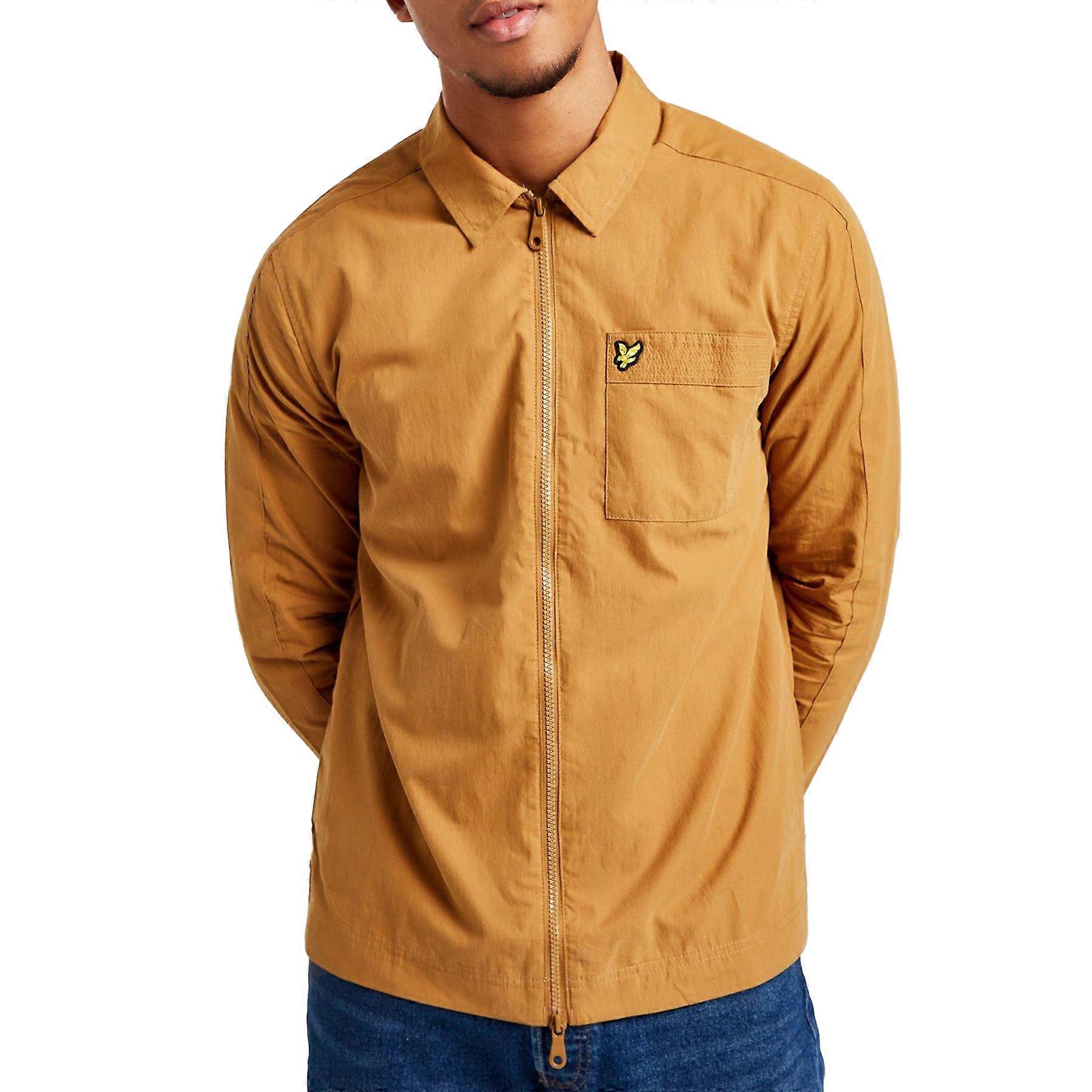 Lyle And Scott Mens Jacket Ottoman Overshirt Regular Fit Full Zip Casual Cotton