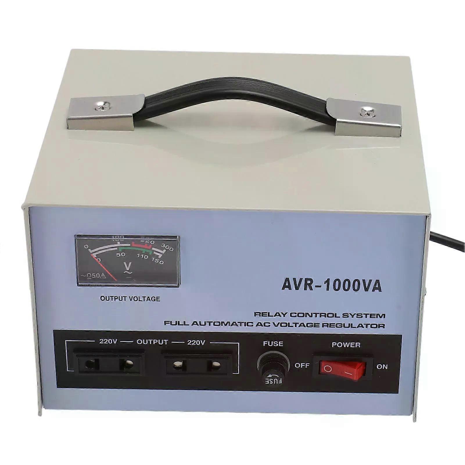 AC Voltage Regulator 1000W 160 Input Output 3 Universal Sockets Automatic Voltage Stabilizer with 2 Fuse