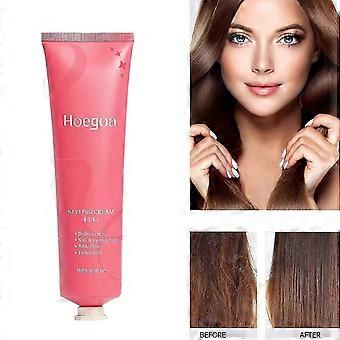 Hiusten muotoiluvoide, 4-in-1-muotoiluvoide Flyawaylle, lisää kiiltoa hiusten tasoitusvoide, rasvaton Fly Away Hair Tamer liukkaille selkähiuksille
