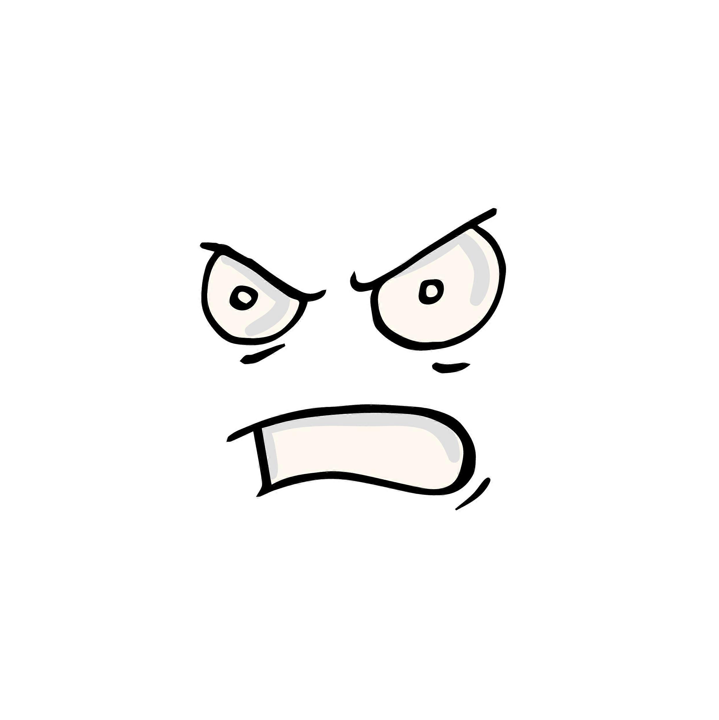 Iron-on patch Cartoon Face Angry