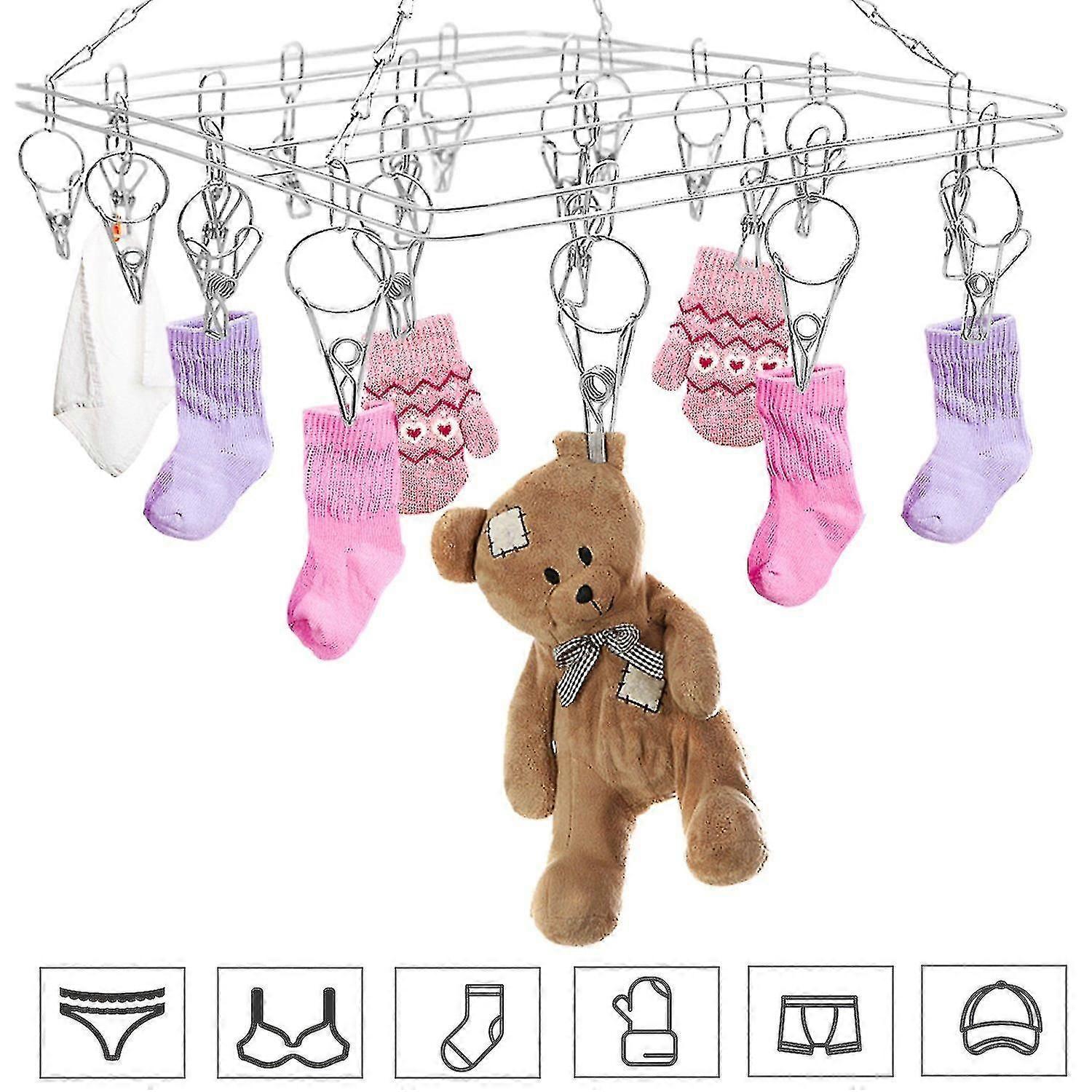 Stainless Steel Hanging Folding Drying Rack, Clothes Drying Rack