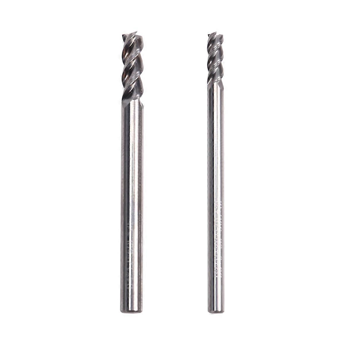 2PCS HSS 4-Flutes High Hardness Steel Straight Shank End Mill