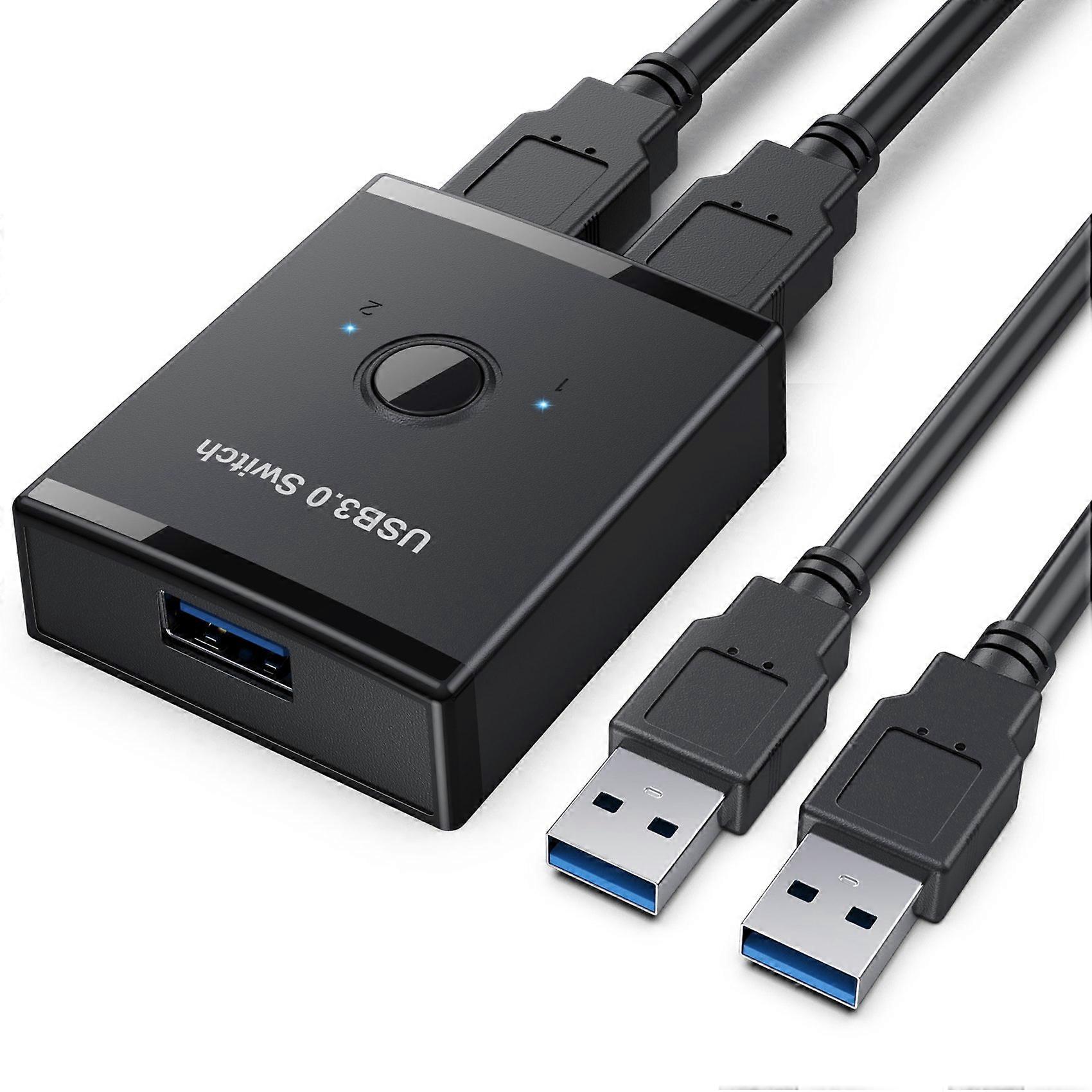 USB Switch USB3.0 Bidirectional Switch 1 in Two Out Printer Sharer Splitter USB Devices Peripheral S