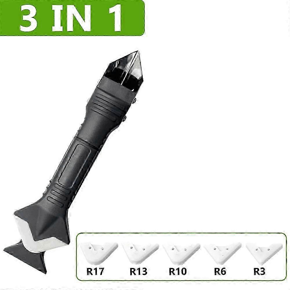 7-in-1 Silicone Scraper Sealant Smooth Remover Tool Set - Floor Caulk Finisher, Grout Kit, Glass Glue Angle Scraper SMTX