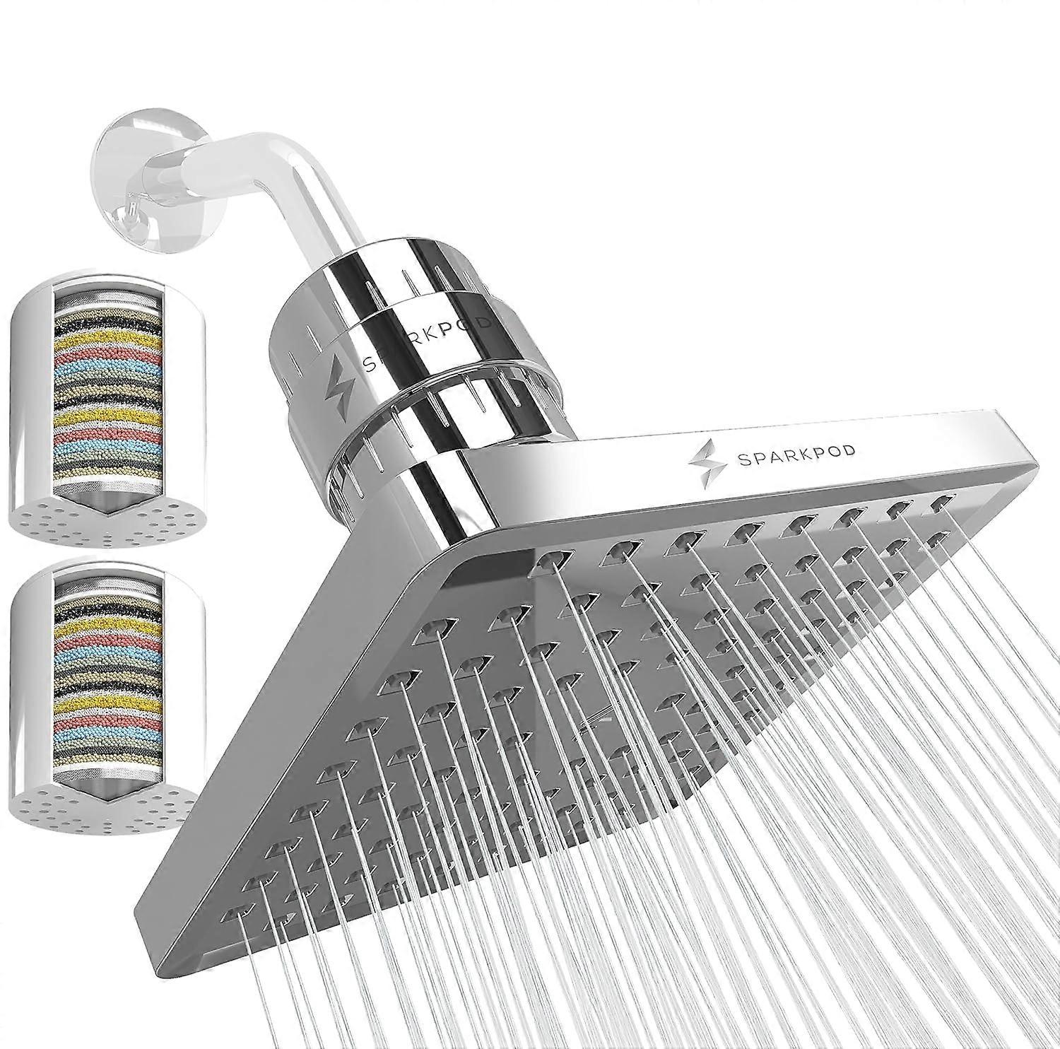 Luxury Filtered Shower Head for Showering and Removing Impurities 8" Square