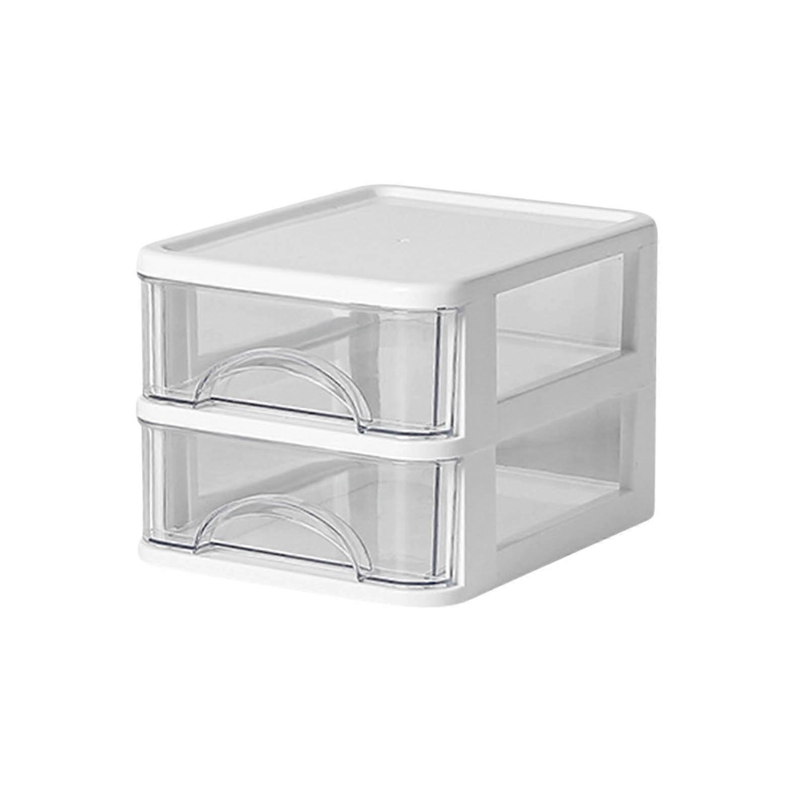 Desktop Storage Box, Transparent Small Drawer Desk, Plastic Mini Storage Box, Rabbit Stationery Storage Box