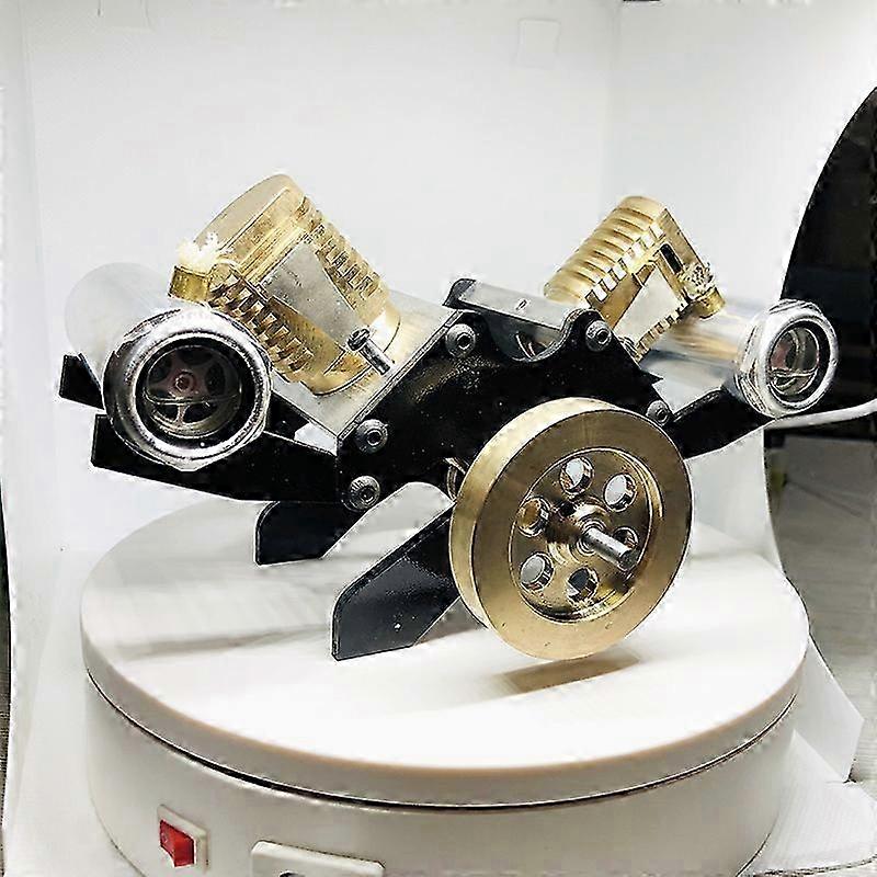 V2 Stirling Engine Fire Suction Vacuum Engine Model