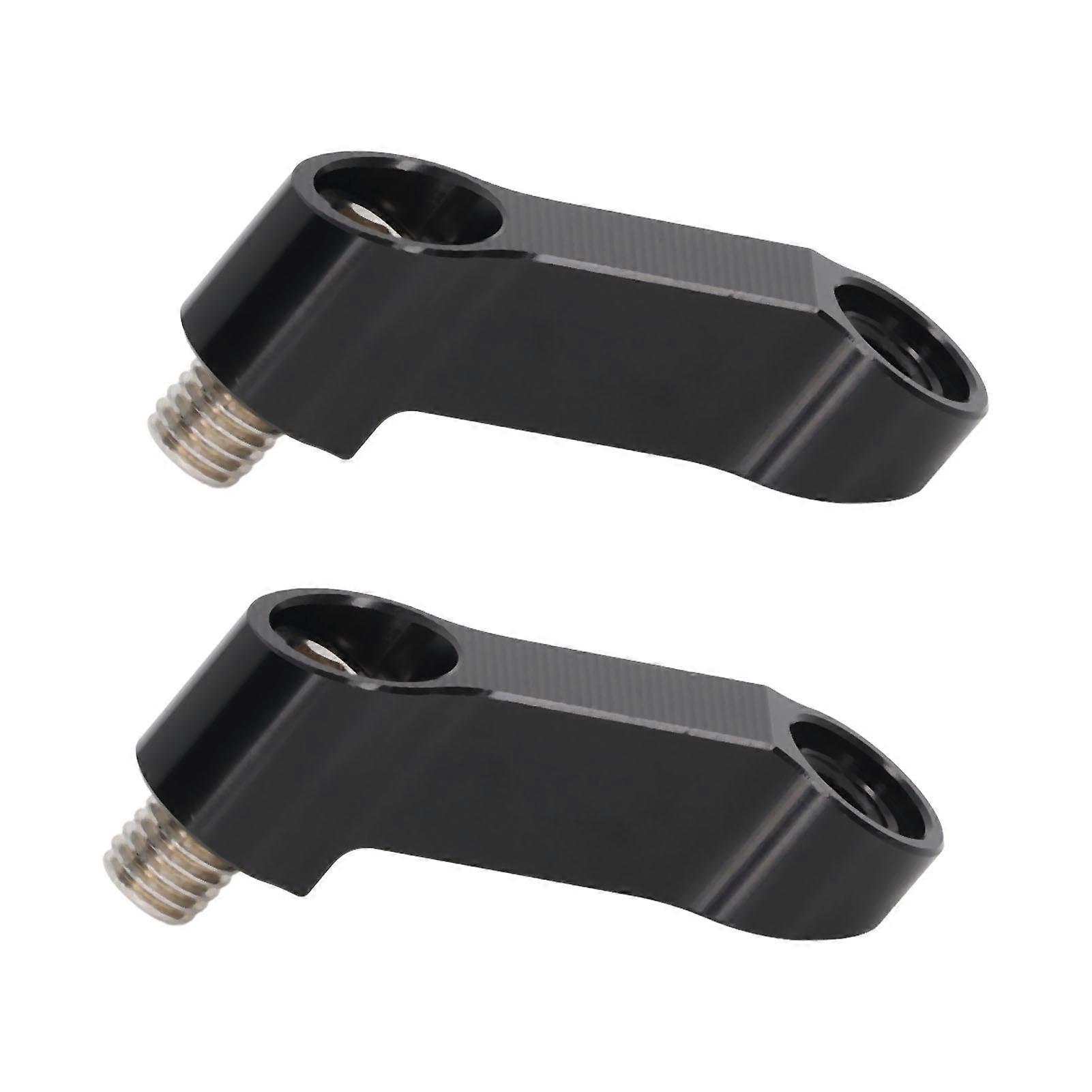 1 Pair 10mm/0.39in Motorcycle Mirror Mount Riser Extender Adapter Replacement for NMAX 155 125 2015‑2022