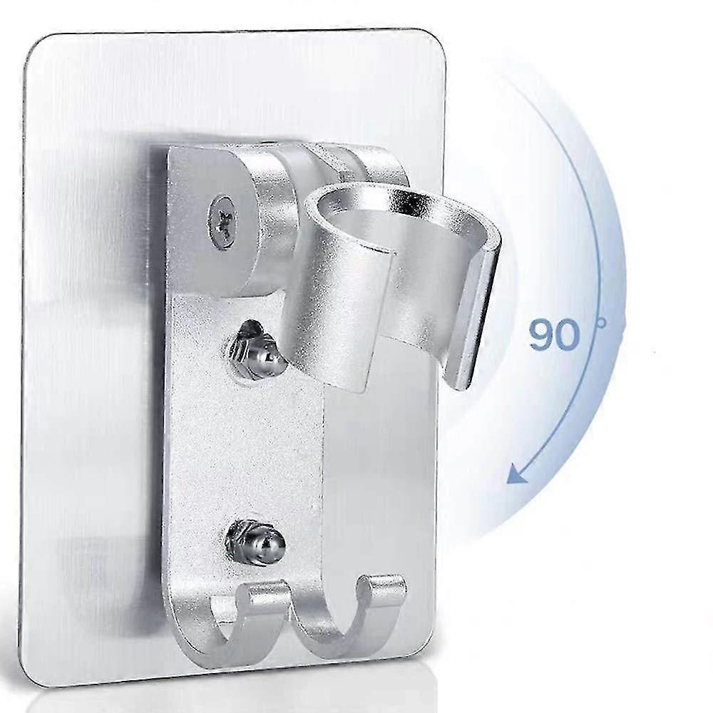 Starker selbstklebender Duschkopfhalter, verstellbarer Duschstabhalter, Handbrausekopf-Wandhalterung mit 2 Aufhängehaken und Duschkopf-Bidet