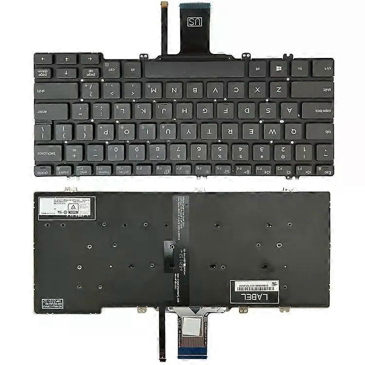 Backlight Laptop Keyboard for Dell Latitude 7300/5300/5200-Black Black