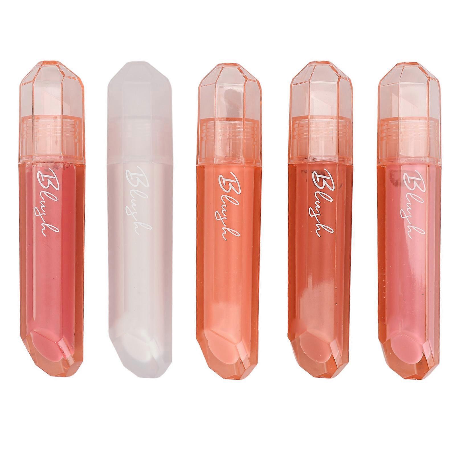 5Pcs Liquid Blush Set Long Lasting Easy Applying Light Texture Face Blusher for Makeup Party Gatherings