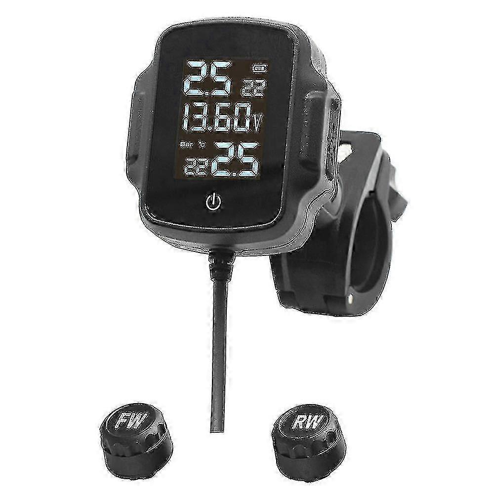 Motorcycle Tpms Motorbike Tire Pressure Monitoring System Tyre Temperature Alarm System With Qc 3.0