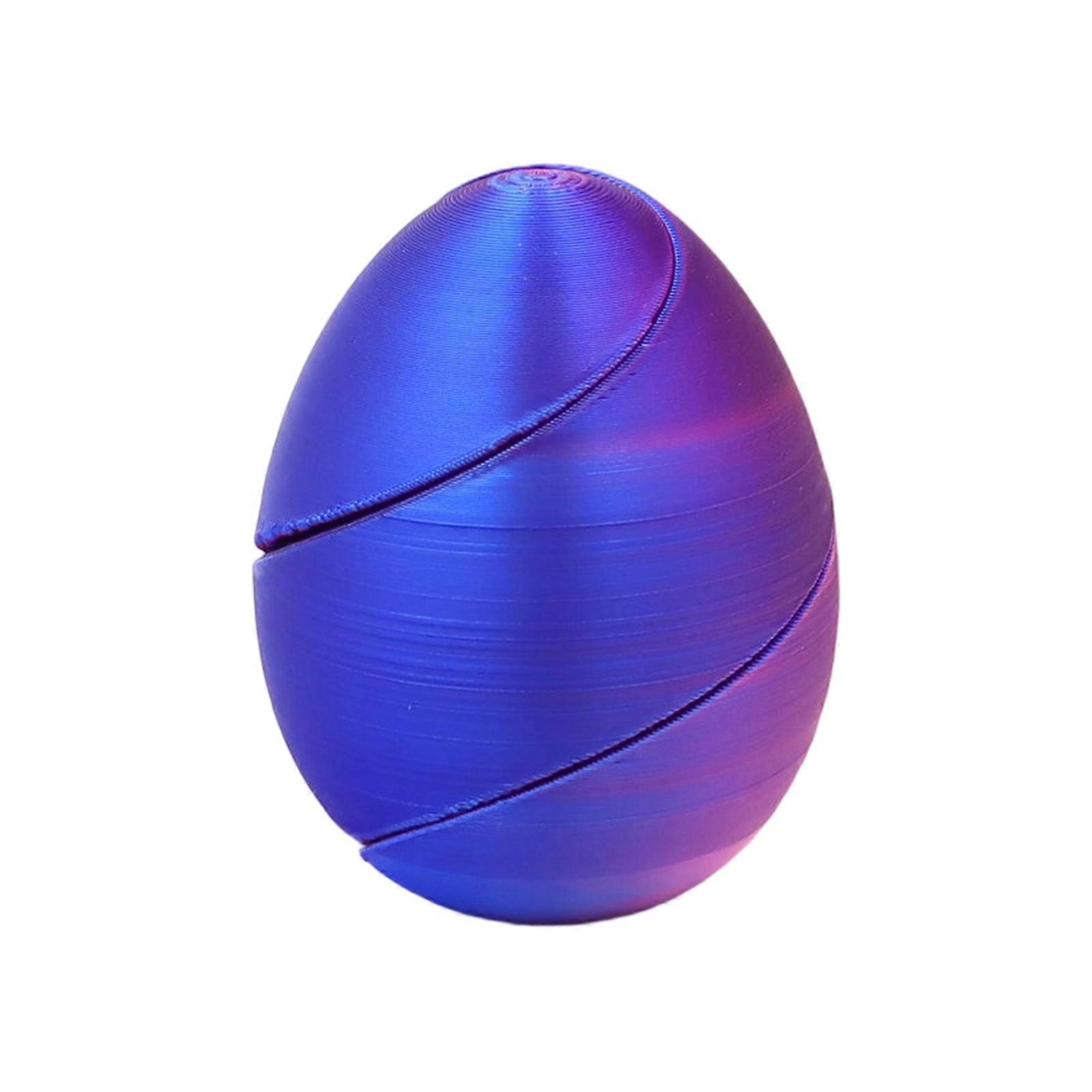 3D Print Spirals Eggs Toy Colorful Rotating Spinner Toy For Holiday Fun And Stress Relief Hand Relaxing Toy for Office  Red and blue