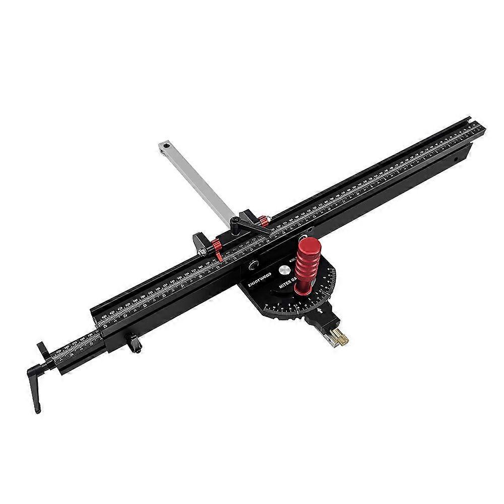 Aluminum Alloy Angle Miter Gauge For Table Saw, 0-60° Precision Settings, Extended Fence 640-1220mm, Durable Woodworking Tool