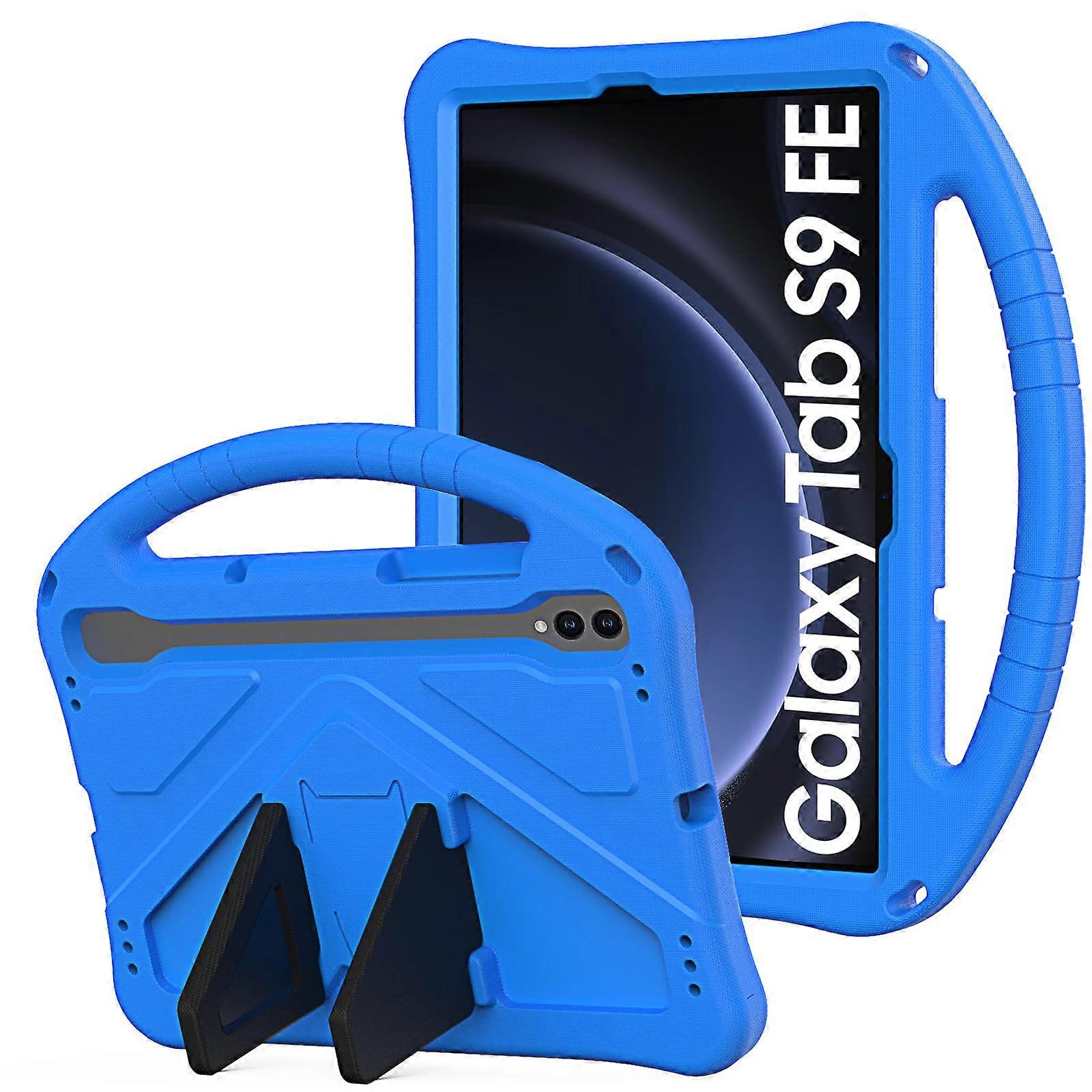 Samsung Galaxy Tab S9 FE 5G/S10 FE Tablet Case Kids EVA Protective Cover 10.9-Inch with Stand Handle Blue
