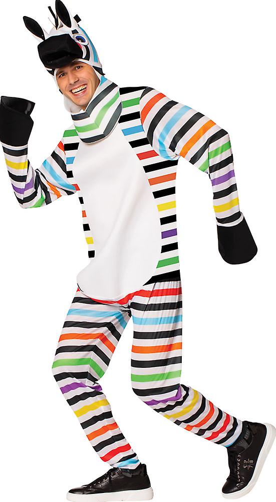 Rainbow Zebra Adult Costume