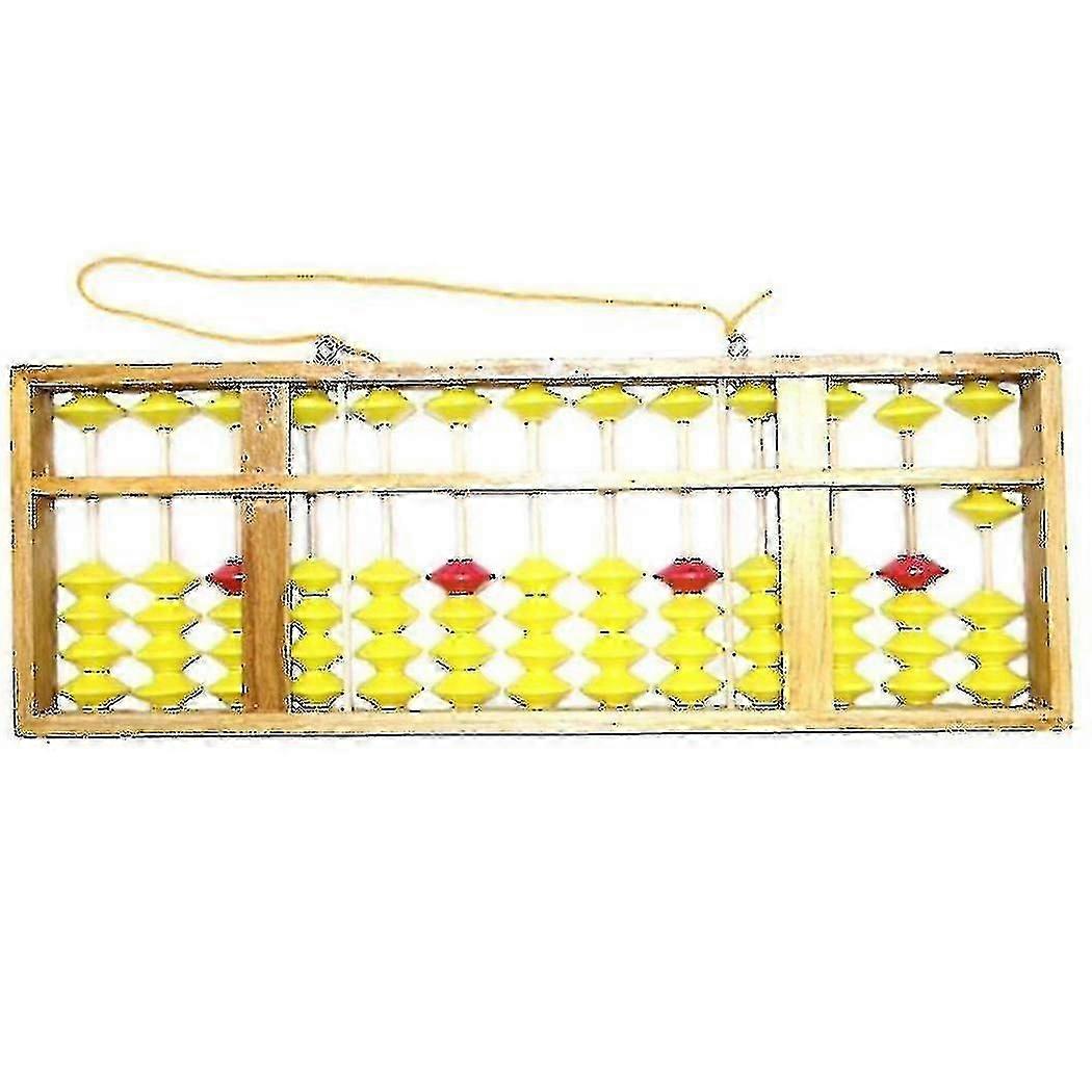 Chinese Abacus 13 Column - Wooden Soroban Tool for Mathematics Kids