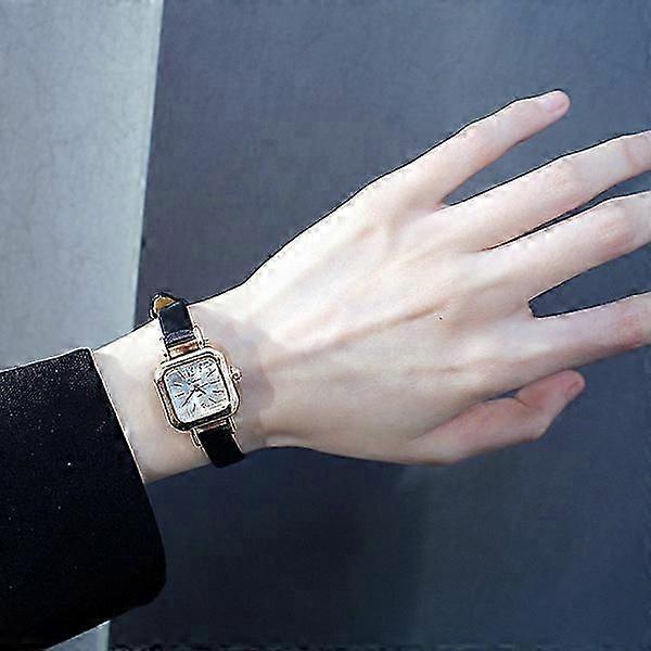 1 قطعة أزياء نسائية جديدة بسيطة العلامة التجارية ووتش المرأة الرجعية الجلود الصغيرة الطازجة الترفيهية Zegarek Damski (خيار متعدد الألوان)