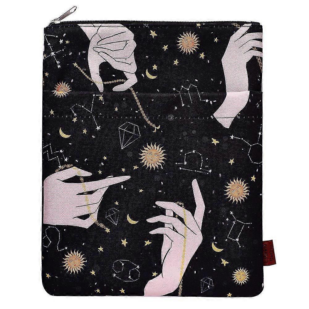 Sun Constellations Book Sleeve With Zipper Book Covers For Paperbacks
