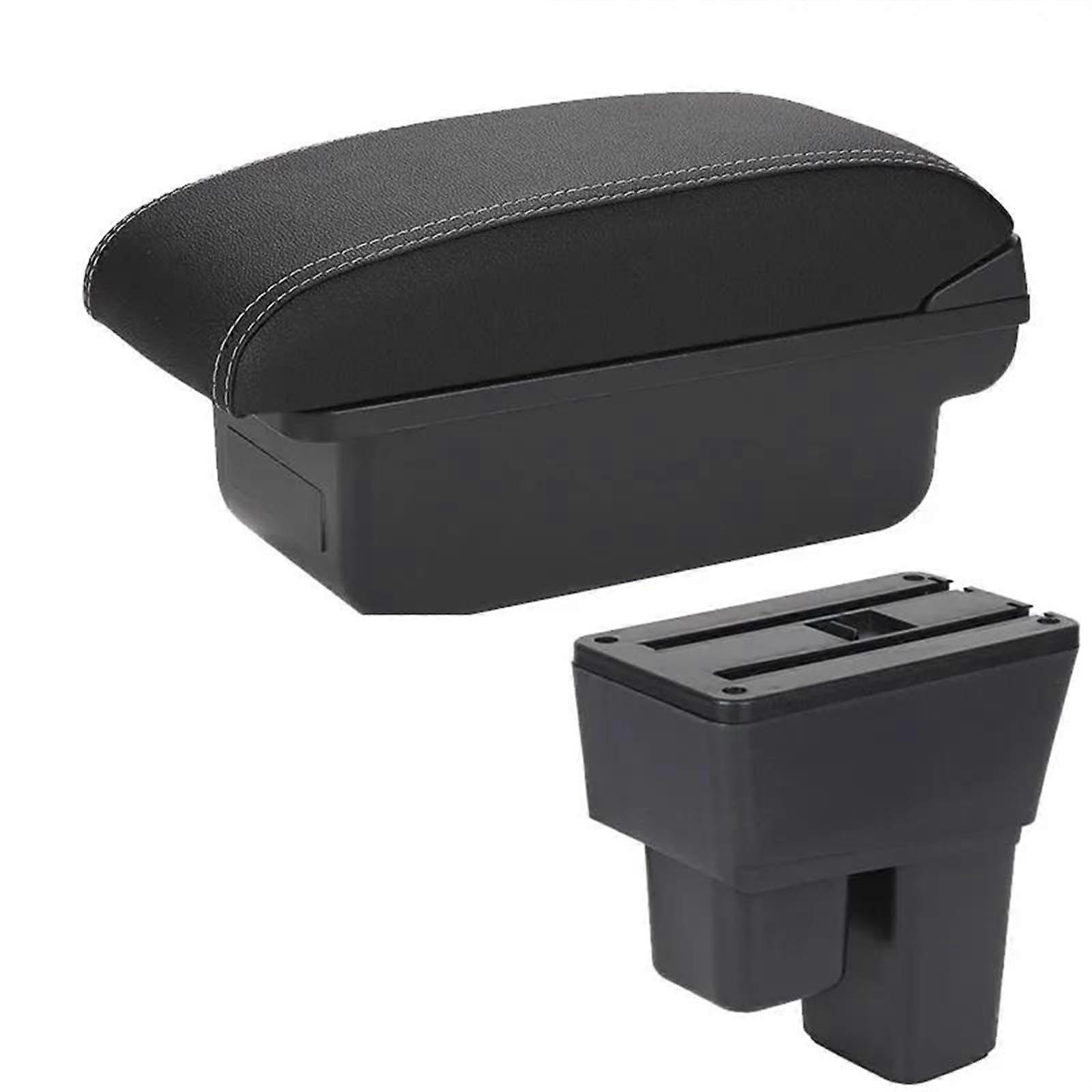Armrest Car Armrest Box for Storage - C3 Black White NOUSB3, Compatible with Various Car Models, Durable Material