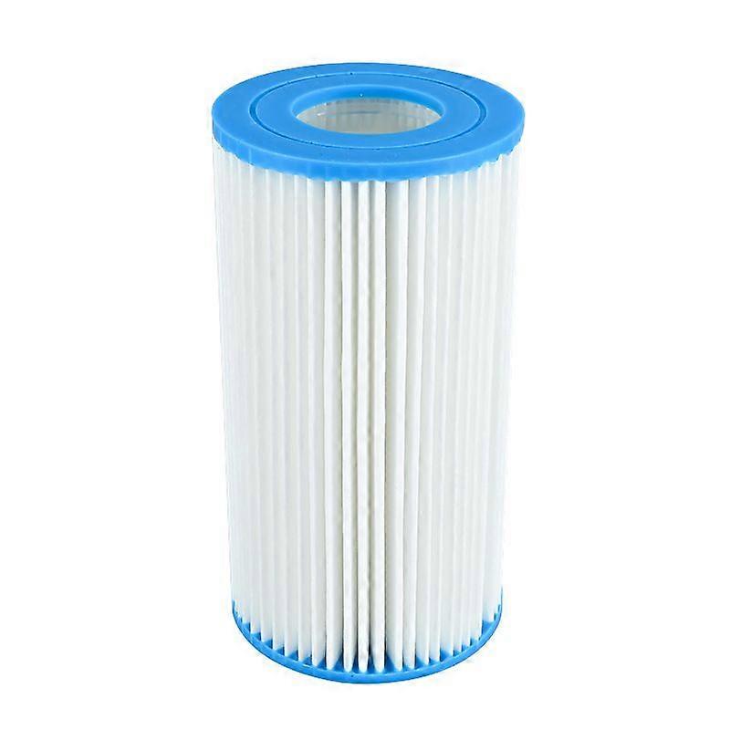 2 Pieces Swimming Pool Filter Cartridge Swimming Pool Water Filter for Bestway Size III, Blue-White, 20.3 x 10.4 cm