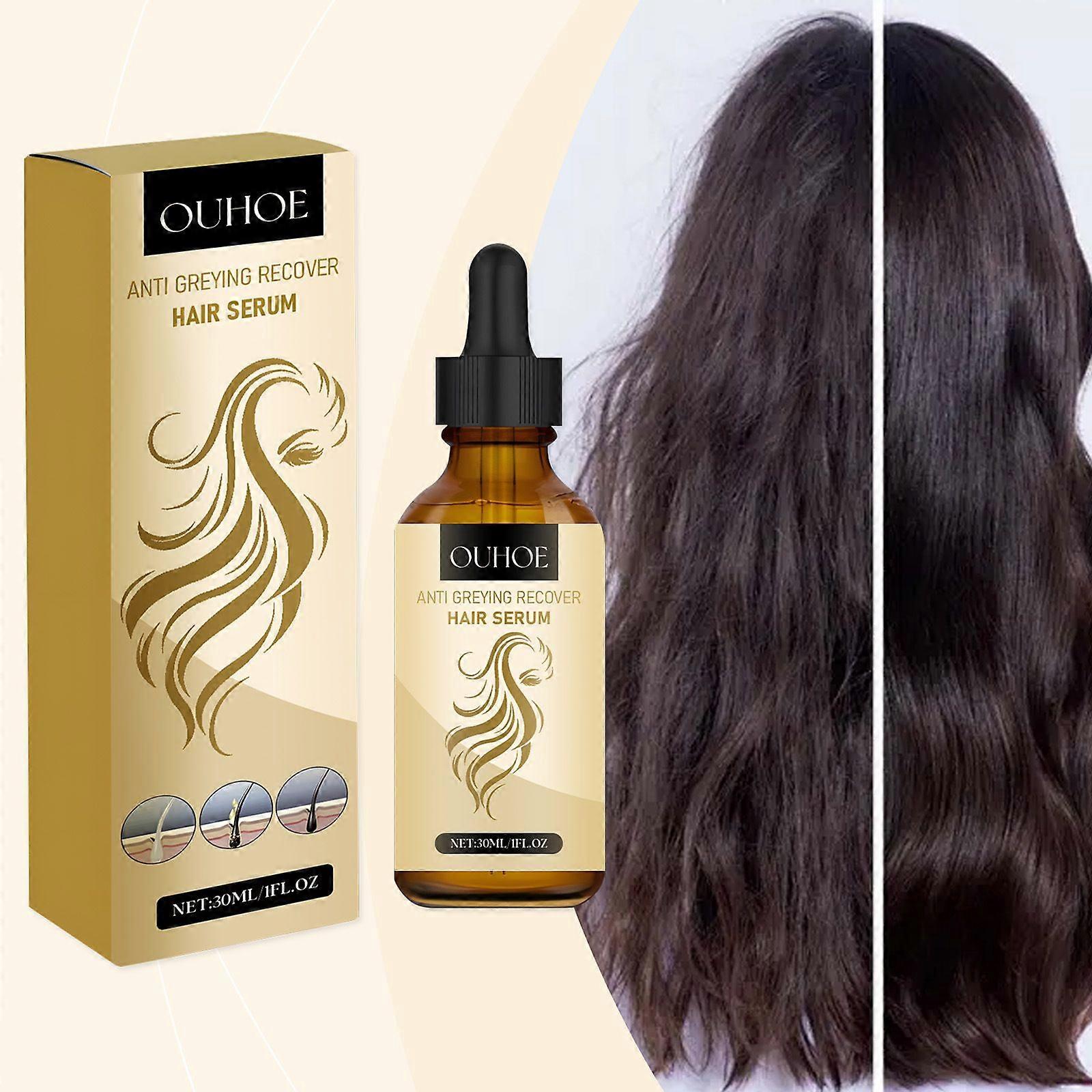 30ml OUHOE Dark Hair Serum Natural Blend for Shine & Nourishment