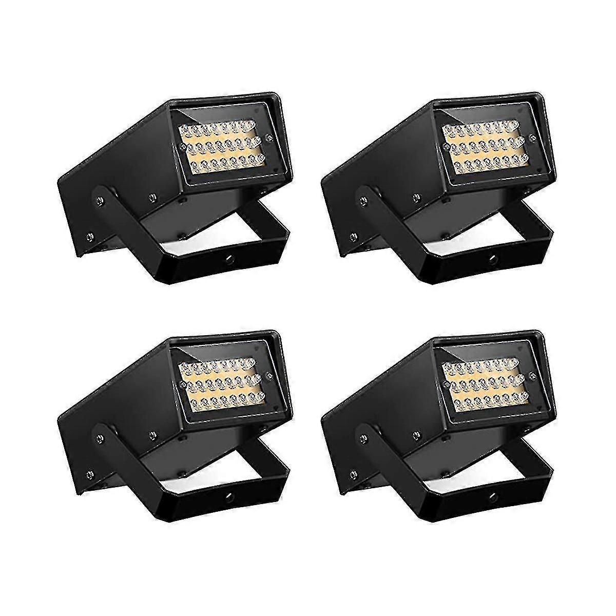 4 Pieces Strobe Party Lights, Bright Led Strobe Lights Mini Party Lights Adjustable Flash Speed Con