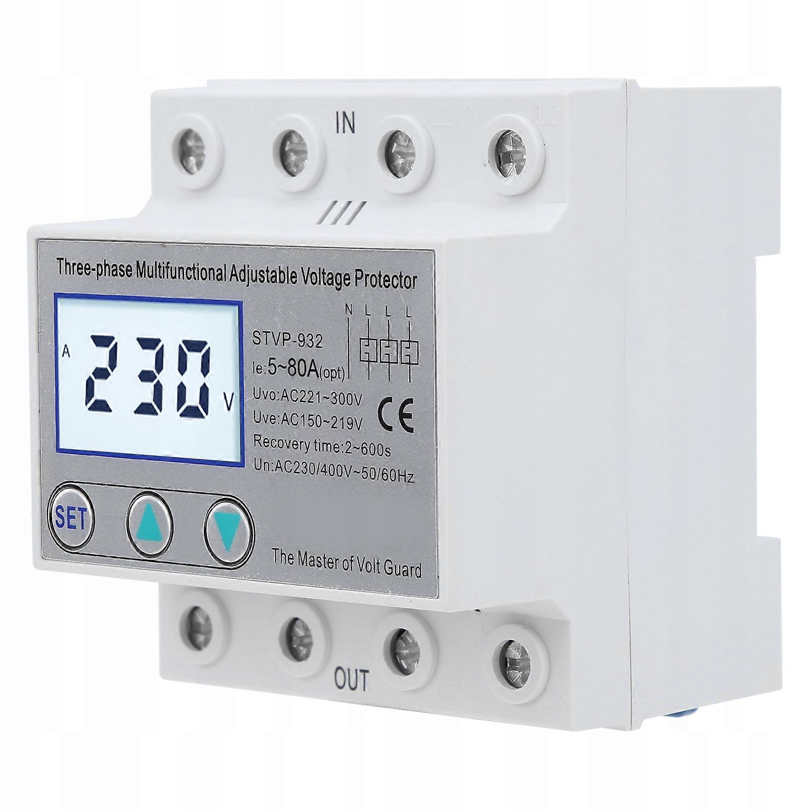 Adjustable 3-phase Lcd Voltage Protector
