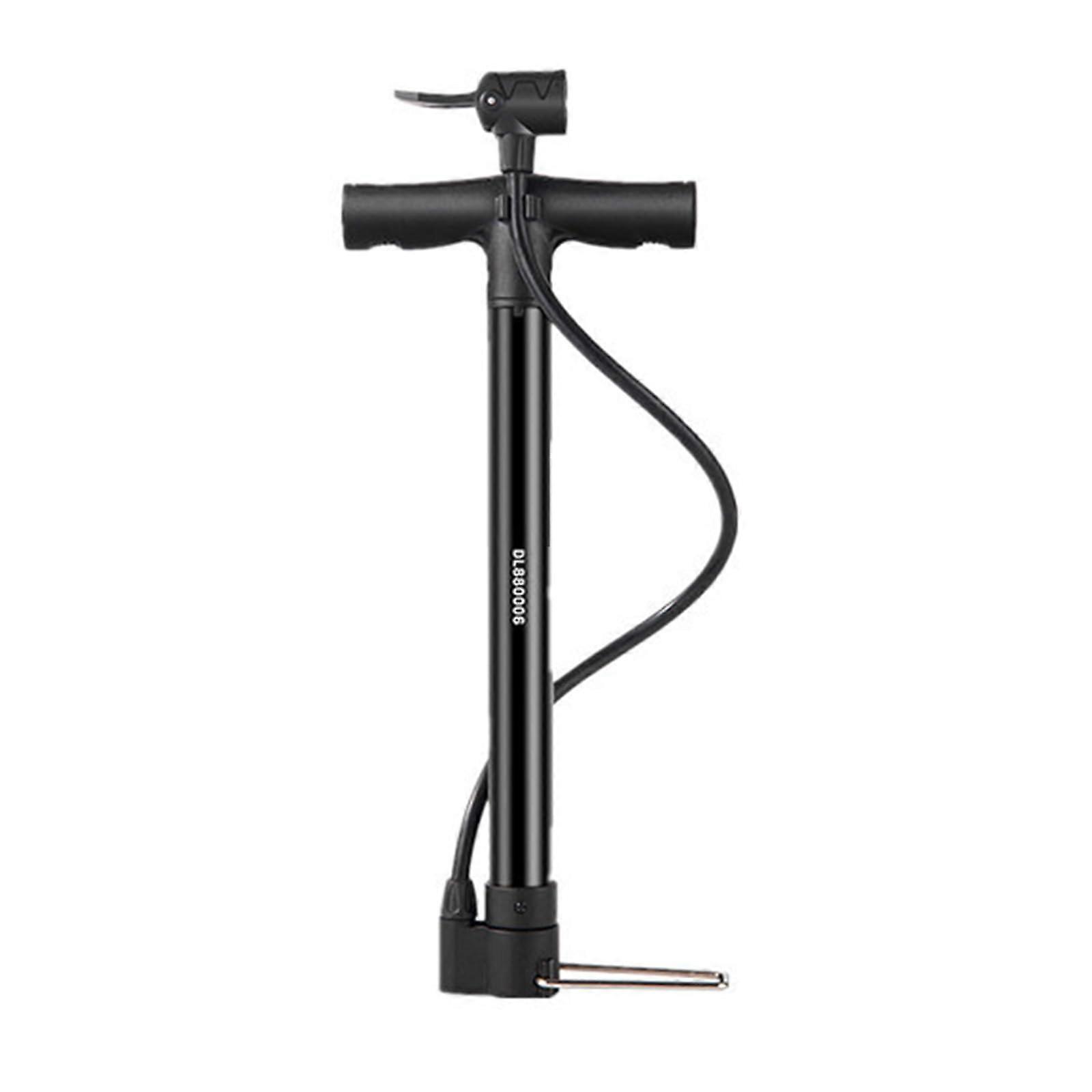 Bicycle Floor Pump Portable DualValve Ball Inflation Needle Schrader/Presta Compatible For Bikes