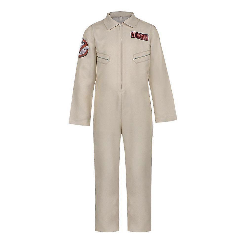 Uniforme beige classique avec patchs Ghostbusters Venkman Cosplay Combinaison