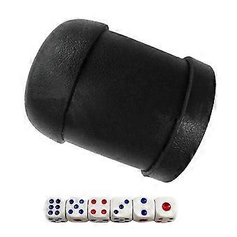 KTV Club Bar Black Hand Shaking Dice Cup Party Drinking Games Toy + 5 Dices