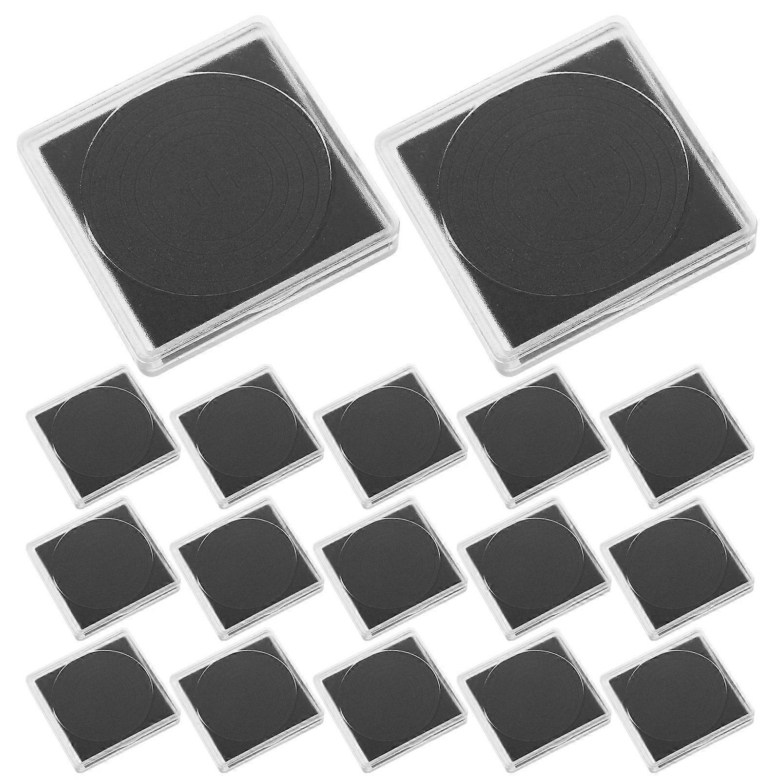 25pcs μικρή τετραγωνική πλαστική στάση επίδειξης κιβωτίων συλλογής νομισμάτων για τον φορητό οργανωτή αποθήκευσης νομισμάτων συλλεκτών για την εύκολη ταξινόμηση και προβολή