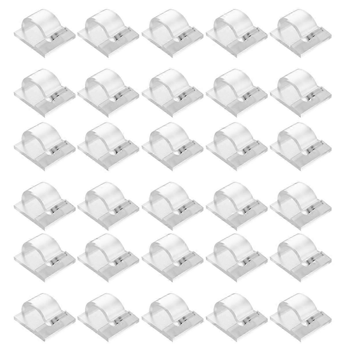 Hooks for Outdoor String Lights Clips 30 Pack Clips Clear Light Hook with 30 Waterproof Adhesive Backing