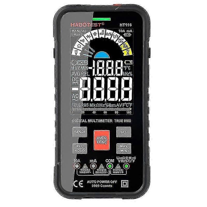 Auto Range 1000v 10a True Rms Digital Smart Multimeter Portable Ac Dc Tester