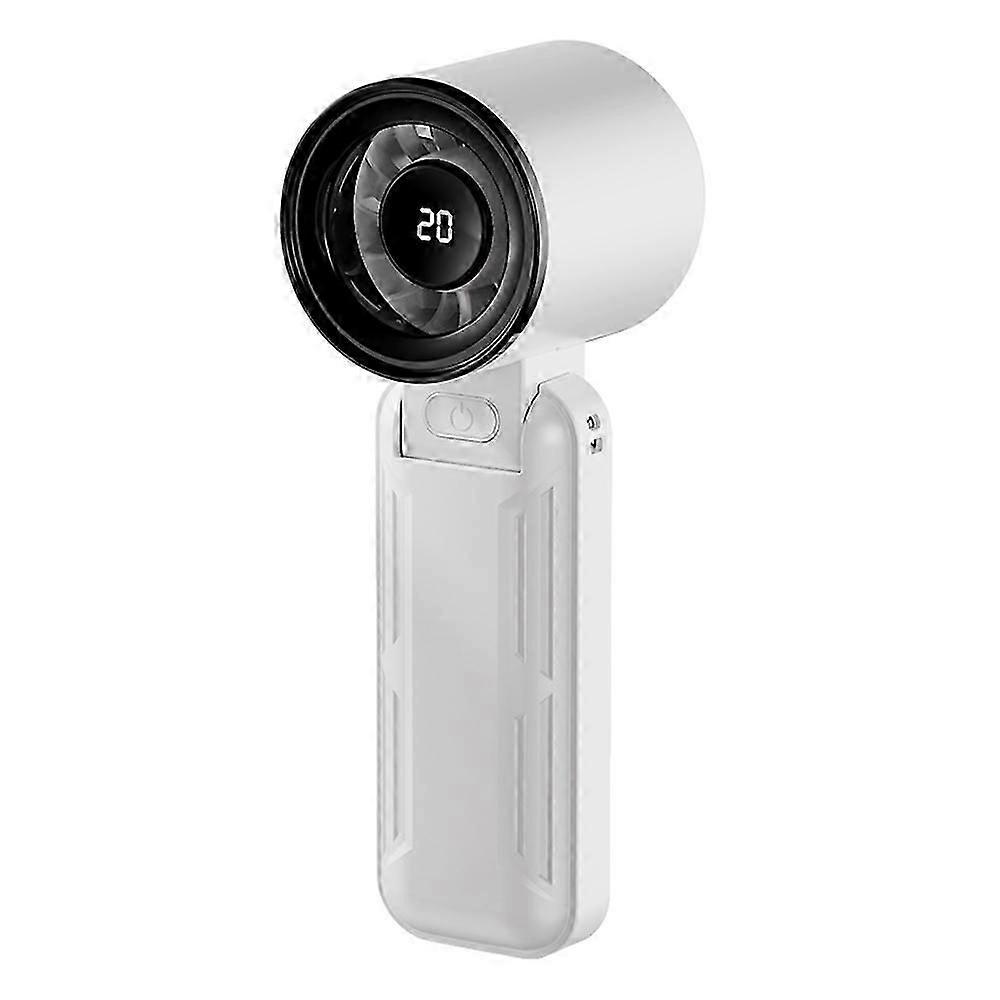 Rd18 Handheld Fan Portable Folding Cooling Fan With 5-speed Adjustable For Outdoor Use - Blue