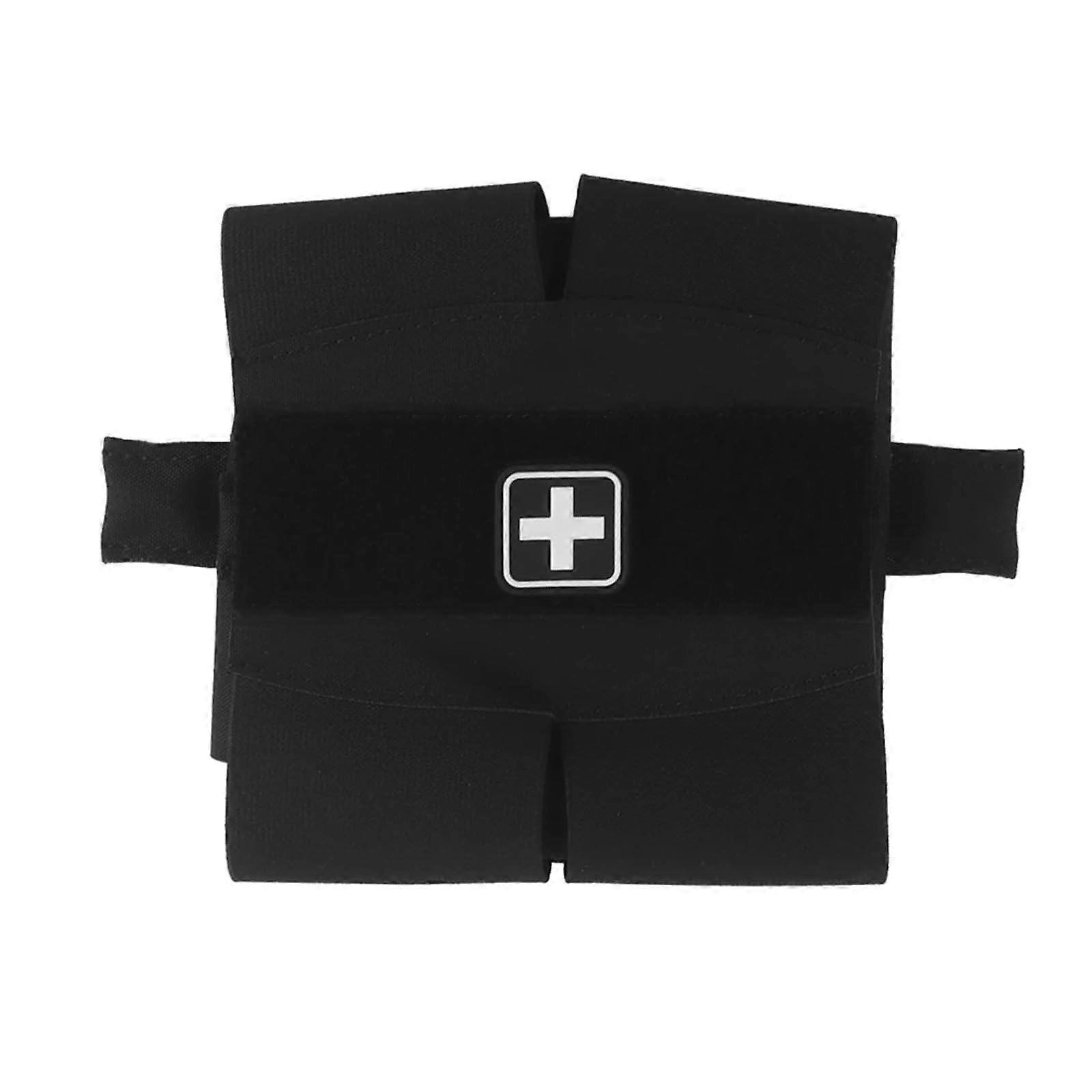 Tactical Micro Trauma IFAK Bag, First Aid Bag, Plus Size EDC Medic Kit for Molle Waist Bag, Airsoft Hunting and Hiking Equipment BK