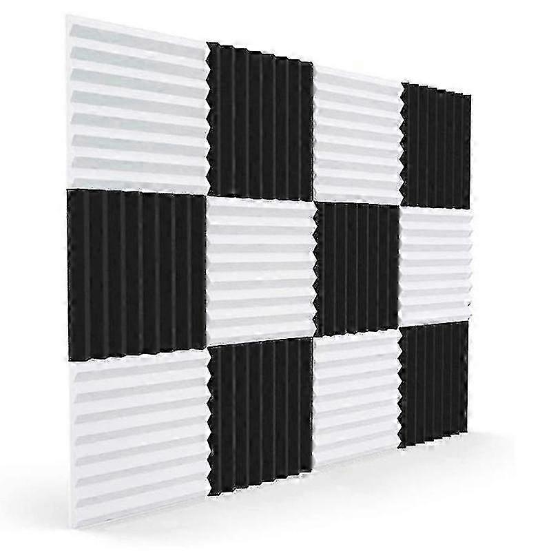 12 Pcs Acoustic Foam Board, Sound Insulation Sound Wedges, Sound Insulation Pads Suitable for Studio Ceiling