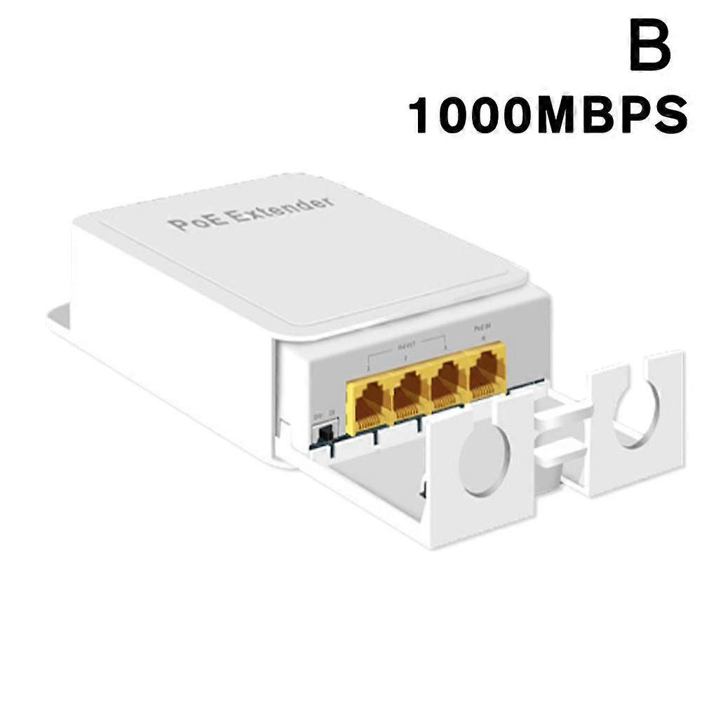 Gigabit (B) $POE 1 to 300M Gigabit PoE series switch passive series cascade Bao network outdoor waterproof box repeater